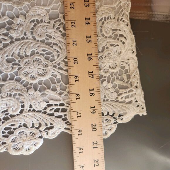 Candie's Crochet Floral Sheer Cropped  Y2K Fairy Cottagecore Blouse - Picture 11 of 11